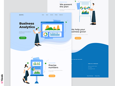 Business Analytics Landing page business business analysis business analytics dailyui figma homepage illustration illustrations kavala landing page ui ui design uiux
