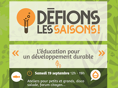 Défions les saisons - poster color colorful design font logotype paper poster typo typography