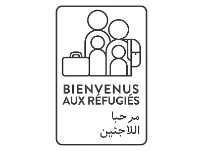 Refugees Welcome - french version graphic design illustration refugee refugees welcome