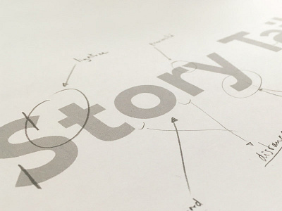 Story Tailor logo work in progress