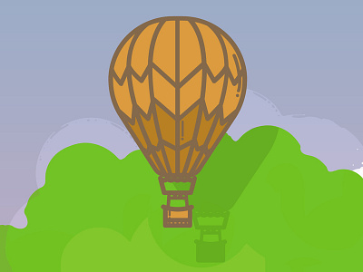 Montgolfière - infographie Framasoft balloon illustration montgolfière