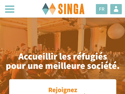 Design interface Singa – association pour les réfugiés