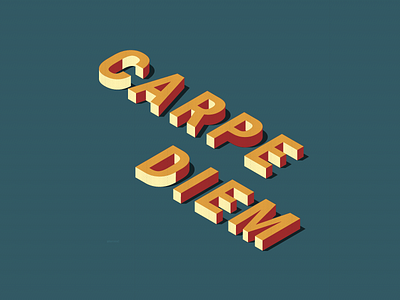 Carpe Diem 3d 3d letters carpe diem isometric isometric art isometric illustration isometry letter letters volume