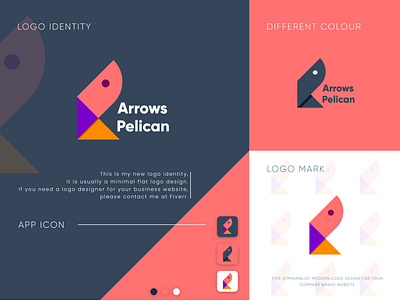 Logo Mark Arrows Pelican abstract abstract logo animal appicon brandidentity branding branding design businesslogo logo logo mark arrows pelican logo mark arrows pelican logodesign logotype minimal minimalist typography