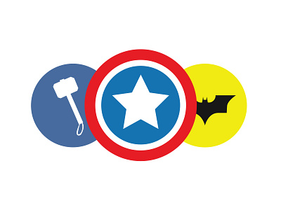 30 Superhero Icons bundle flat icons minimalistic superhero vector