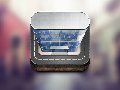 iOS App Icon of Administrative Building app building city icon ios road street town