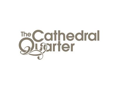 The Cathedral Quarter branding concept creative design logo print