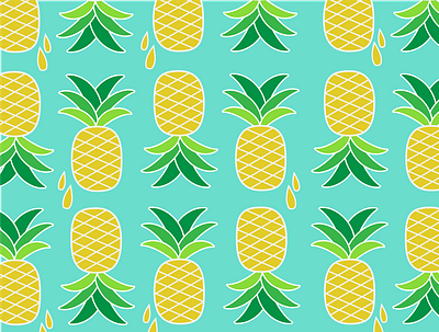 Custom Pattern - Pineapple Dreams art branding design graphic design icon illustration illustrator logo minimal vector