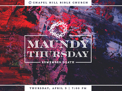 2020 Maundy Thursday Branding