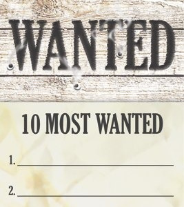 20120106 Wanted Evangelism Bookmark bullet church design evangelism outreach smoke wanted western wild west wood