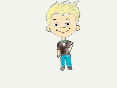 Blonde Boy Drawing blonde boy cartoon drawing