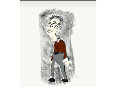 Old Man Sketch - Colored cartoon drawing illustration man old sketch