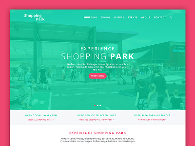 Shopping Park Website clean mall modern shopping shopping centre ui ux web design website