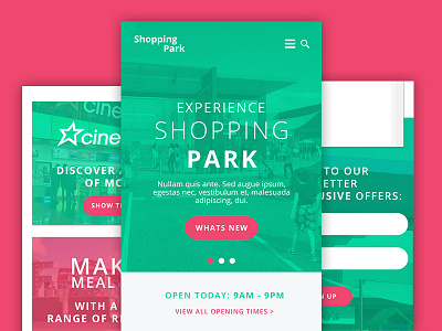 Shopping Park Mobile Website