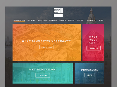 Chester Northgate Website chester gradient strong ui ux web design website