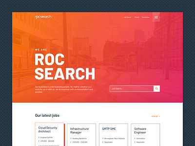 Roc Search re design recruitment ui ux web design website