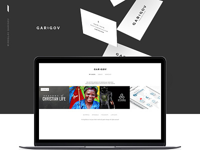 Personal brand and web site garigov mockup portfolio web design