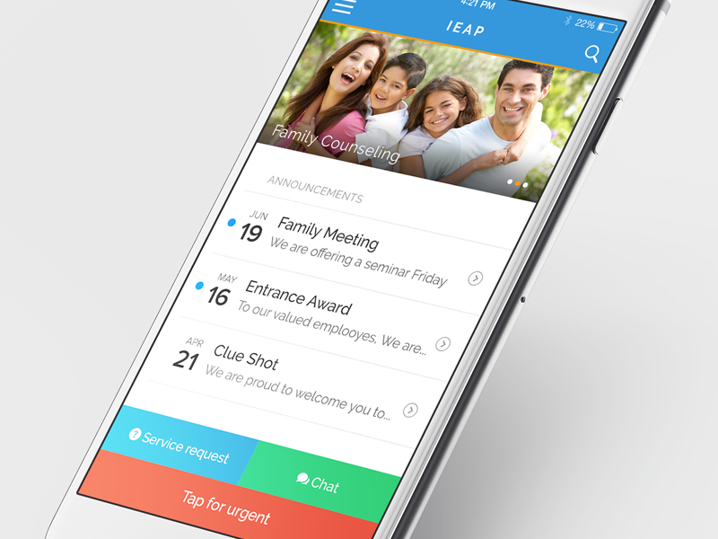 Flat mobile screen news list mobile slider ios mobile design home screen flat design