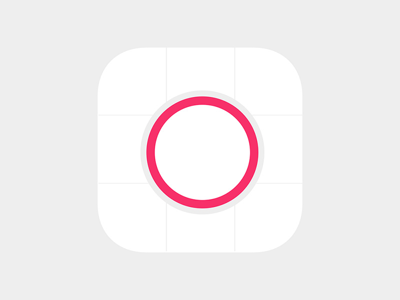 Resnap your favourite photos icon mobile free gray white camera photos ios app icon resnap