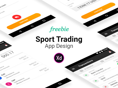 Sport Trading App Design Adobe Xd 35 Screens