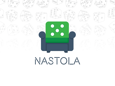 NASTOLA - Board Games Logo board games branding chair design dice green logo logo online store vector
