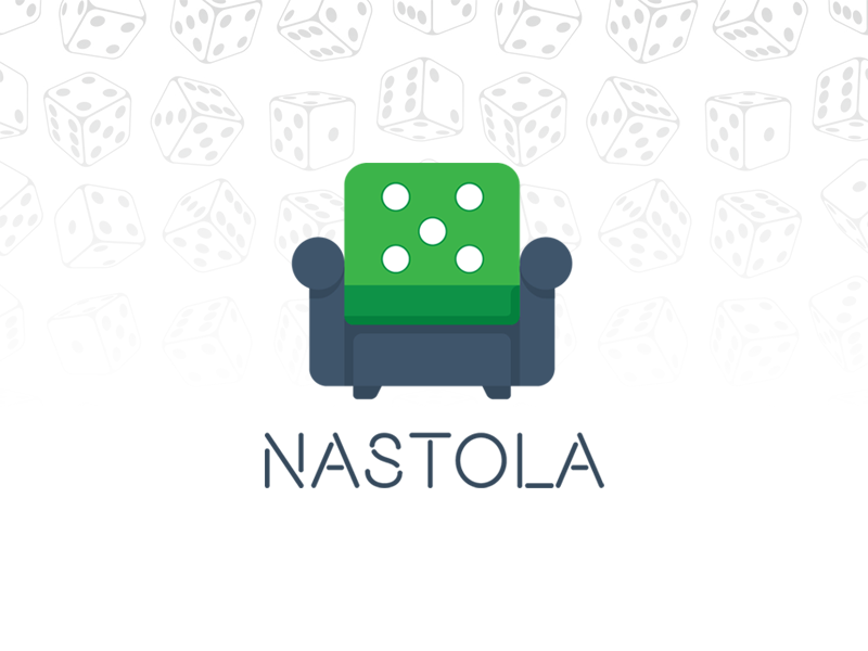 NASTOLA - Board Games Logo online store chair branding design vector green logo logo dice board games