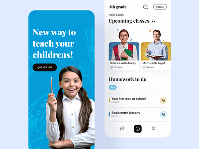 Children education app UI design