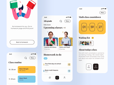 Children Education app UI concept