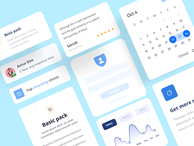 Agency landing page UI components component design component library componet componets design elements design kit interface elements pixel navy product product design system typography ui cards ui elements ui kit ui style guide uidesign uiux visual design web