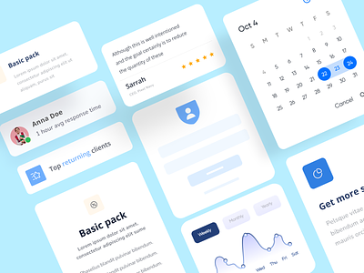 Agency landing page UI components