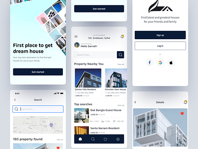 Real estate mobile application apartment app design architecture home home rent home rent app house house rent app housing inovation minimalist mobile app design pent house property real estate real estate app rent app rental app ui ux