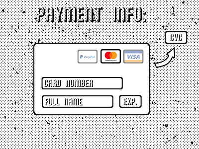 cartoon credit card form