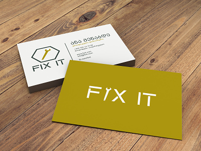 Business card for Fix It branding businesscard businesscarddesign design fixit graphicdesign logo