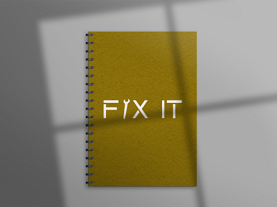 Notebook for Fix It branding design fixit graphicdesign logo notebook notebookdesign