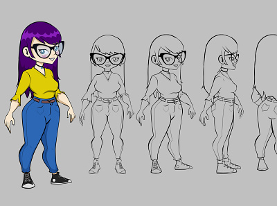 Character Turnaround character design concept art digital art model sheet visual development