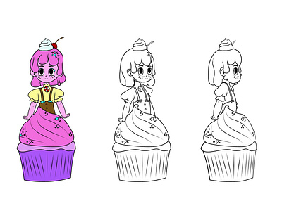 Cupcake Character Design character design concept art digital art visual development