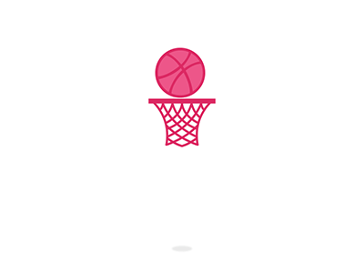 Thank you Dominik! after effects animation ball basket ball bounce design dribbble gif