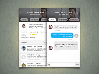 Doctor Chat chat uiux