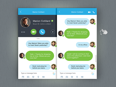 Skype Redesign (1 of 3) redesign skype ui ux