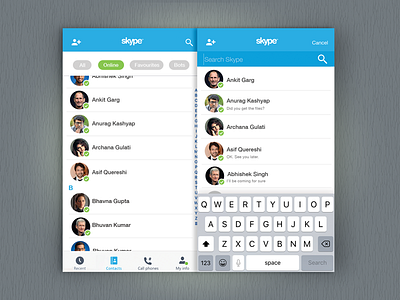 Skype Redesign (2 of 3) redesign skype ui ux