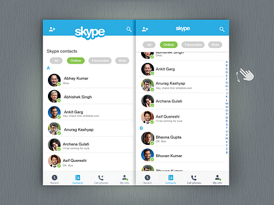 Skype Redesign (3 of 3) redesign skype ui ux