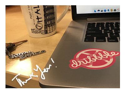 Received my Dribbble stickers :) dribbble sticker stickermule