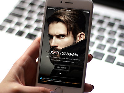 Dolce Gabbana app clean ios photoshop