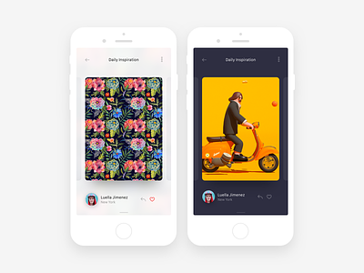 Daily Inspiration App Concept app art clean daily ui flat gallery ios mobile simple sketchapp ui
