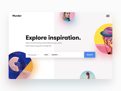 Inspiration - Landing page concept