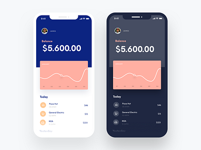 Banking App Concept - iPhone X