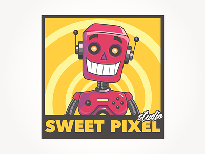 Sweet Pixel Studio game graphic design indie logo robot sweetpixelstudio