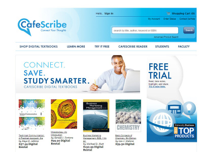 Cafescribe Homepage graphicdesign website design