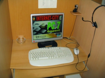 Screendesign Internet cafe