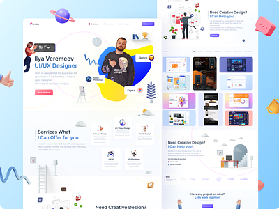 Portfolio website clean design design figma graphic design landing page light theme portfolio portfolio website web web design website website design